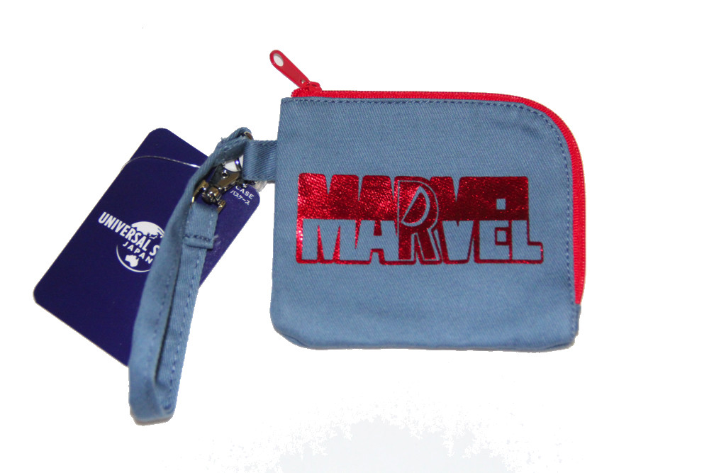 Marvel Universal Studio Japan Denim ID Pass Holder & Make up Pouch case set