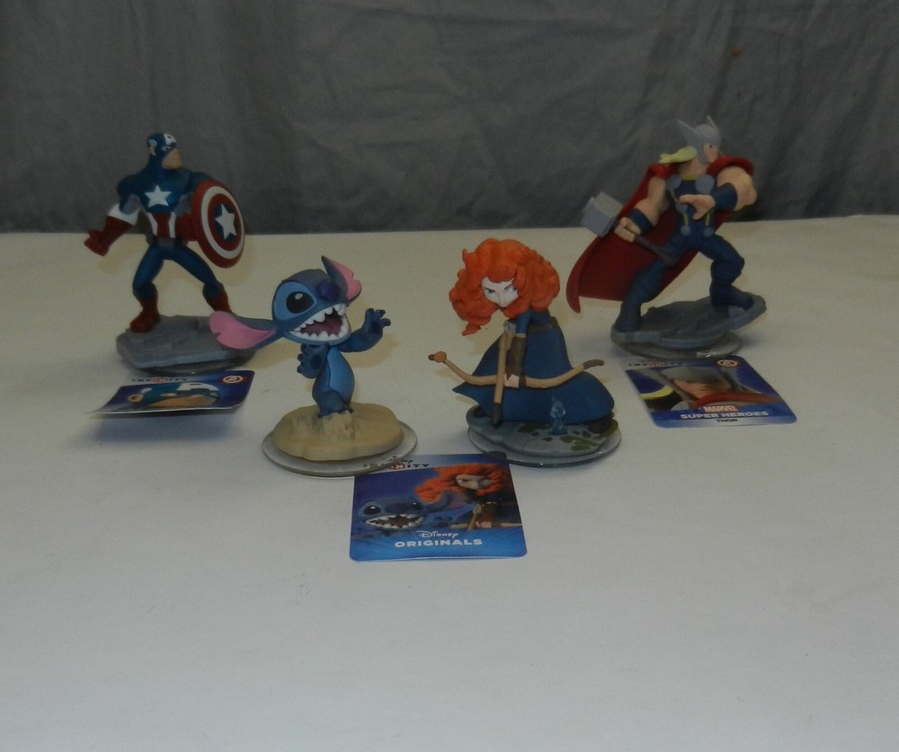 Disney Infinity 2.0 Action Figures 4 Pc. Set with Access Cards