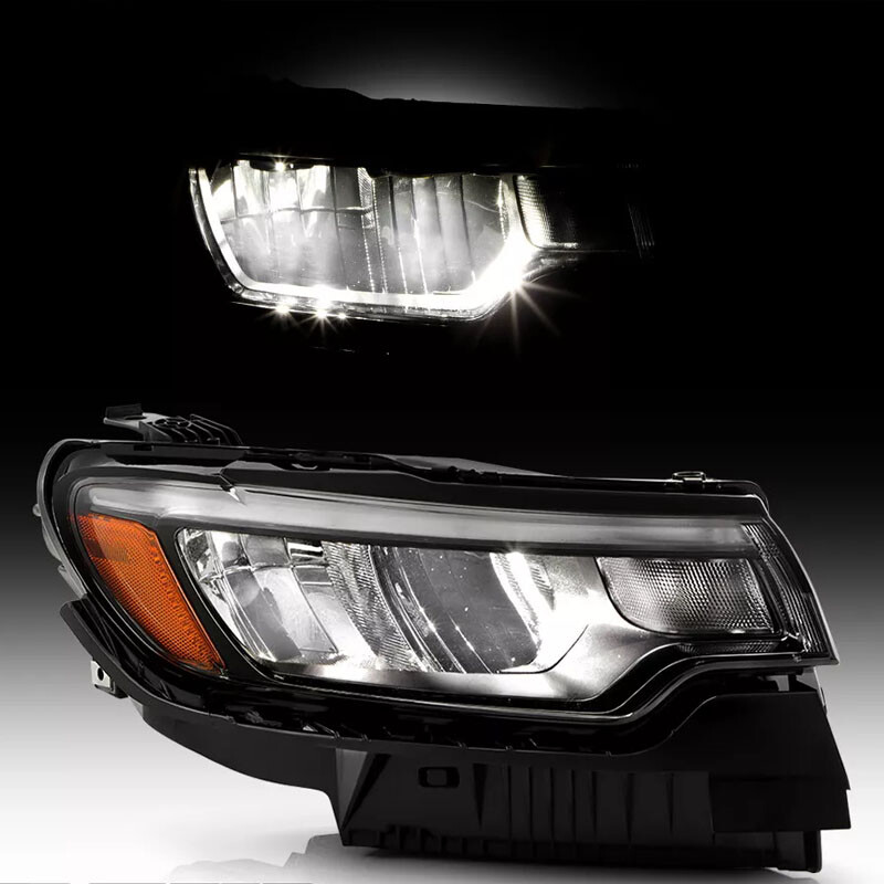 Passenger w/o LED DRL Reflector Headlight For 2022-2024 Jeep Compass Headlamp RH