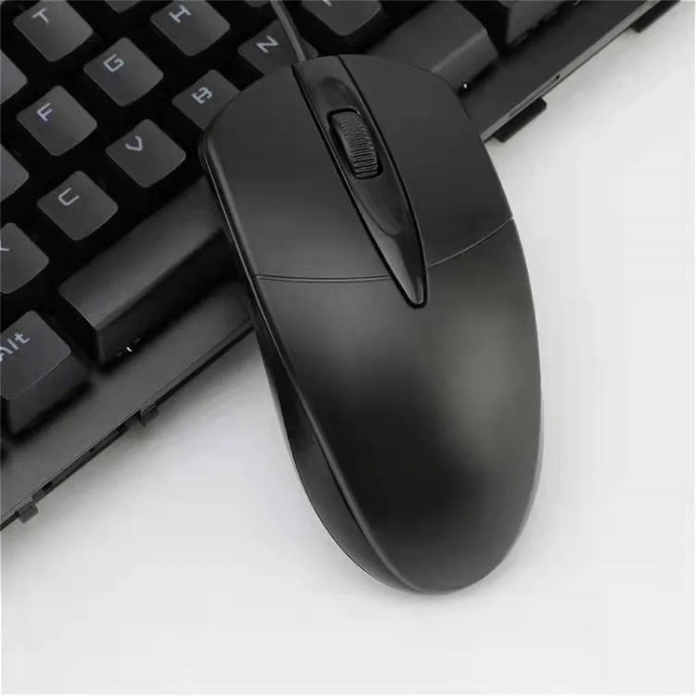 USB 2.0 Optical Wired Scroll Wheel Mouse PC Laptop Notebook Desktop Black Mice