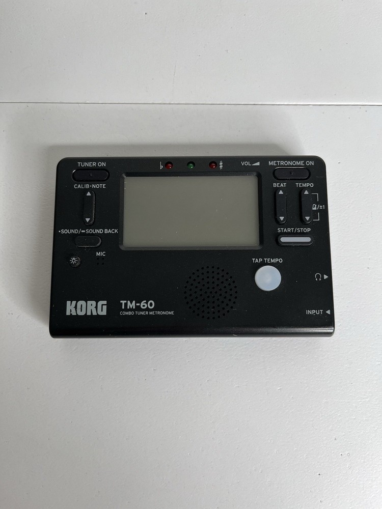 Korg TM-60 Tuner Metronome Combo Backlit Display