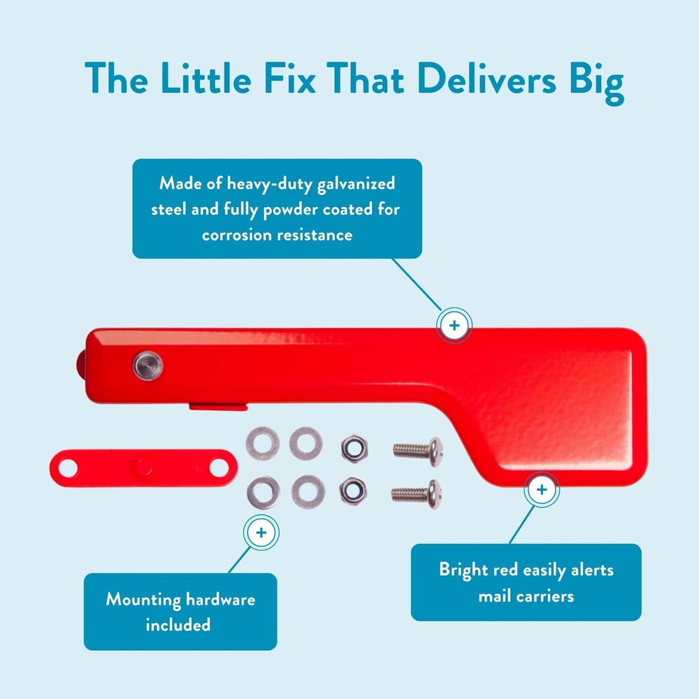 Architectural Mailboxes Galvanized Steel Mailbox Flag Replacement Kit, Red