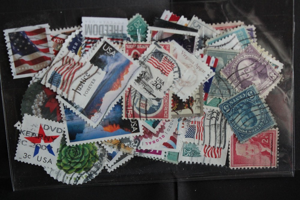 100 Used USA  Stamps