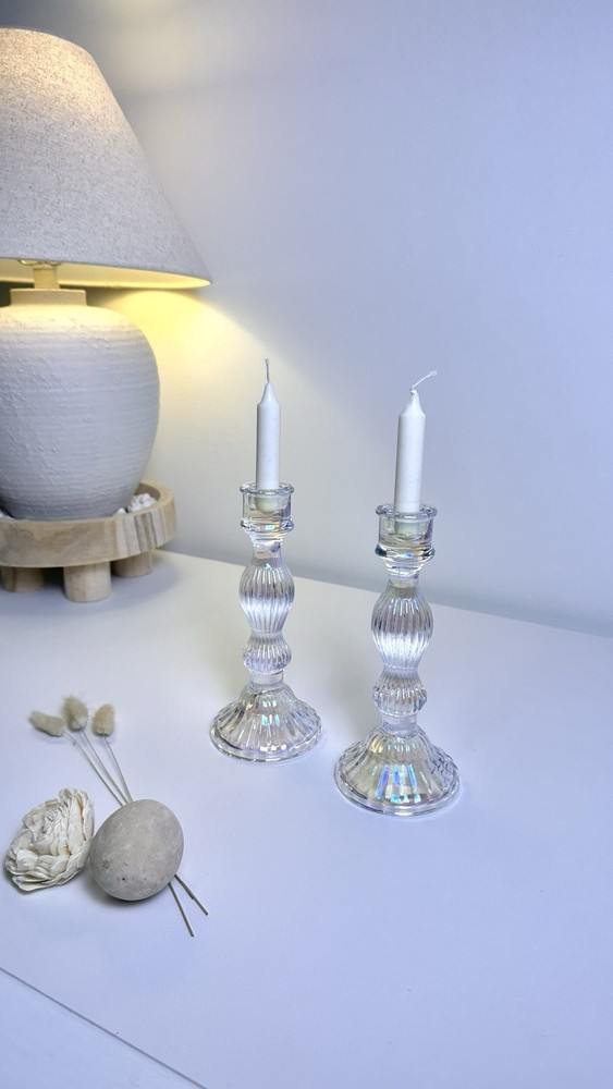 iridescent candle holder