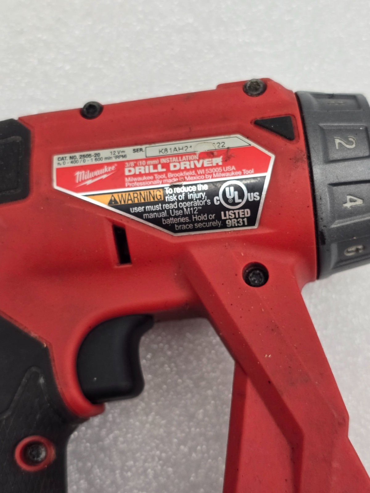 Milwaukee 2505-20 M12 FUEL 4-in-1 Installation Drill/Driver W/Battery And Charge