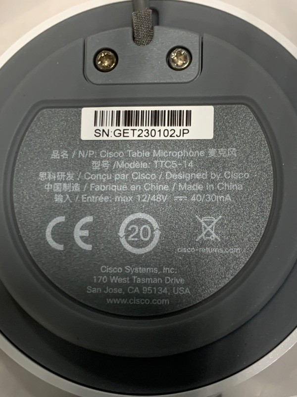 Cisco Wired Boundary Microphone