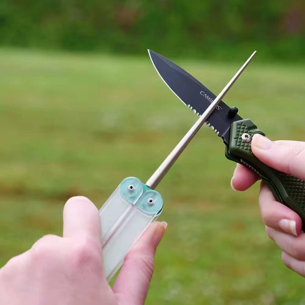 9.5 In. Diafold Serrated Knife Sharpener Extra-Fine Handheld Sharpener