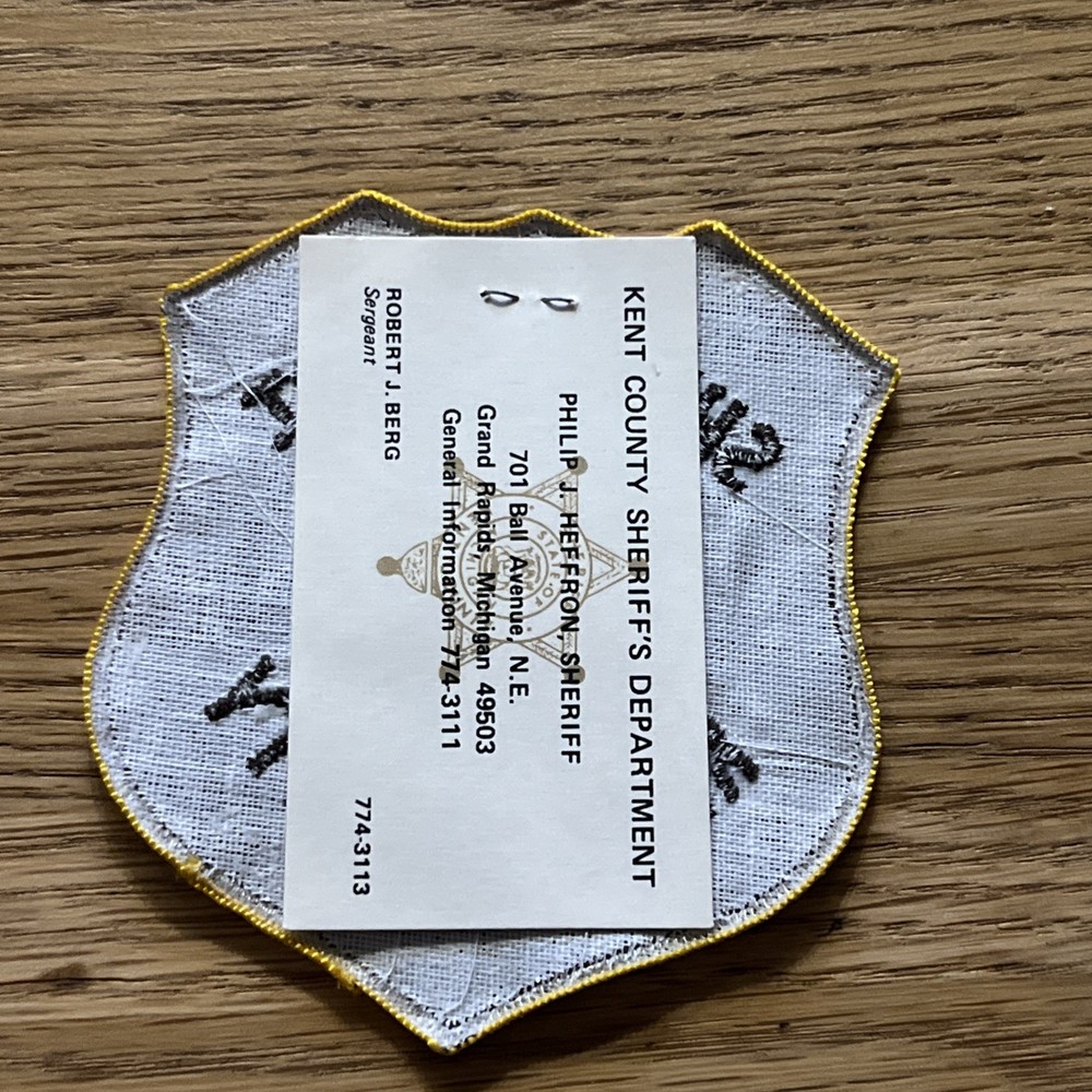 Vintage Obsolete Kent County Michigan Sheriffs Office / Dept. Patch
