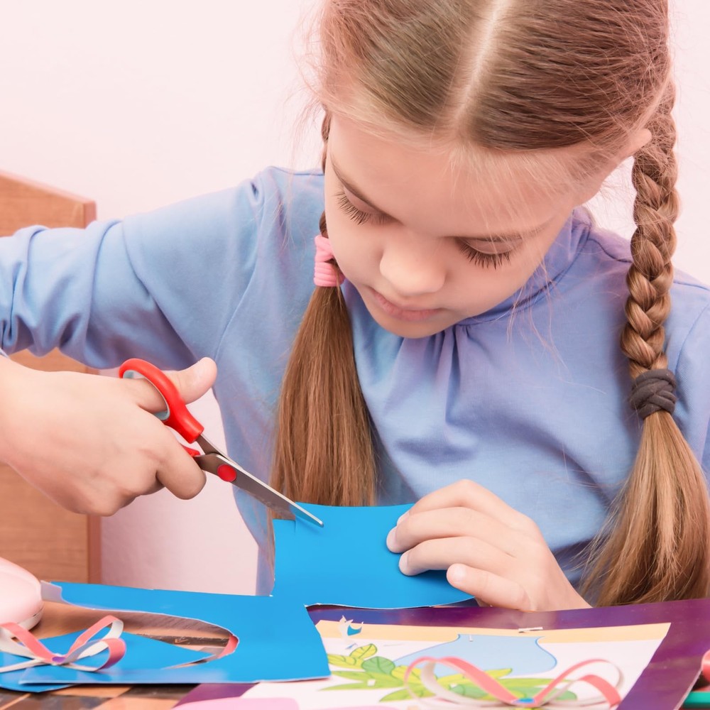 24 Black Scissors Bulk, 8" All Purpose Scissors Pack - Thick Sharp Shears for...