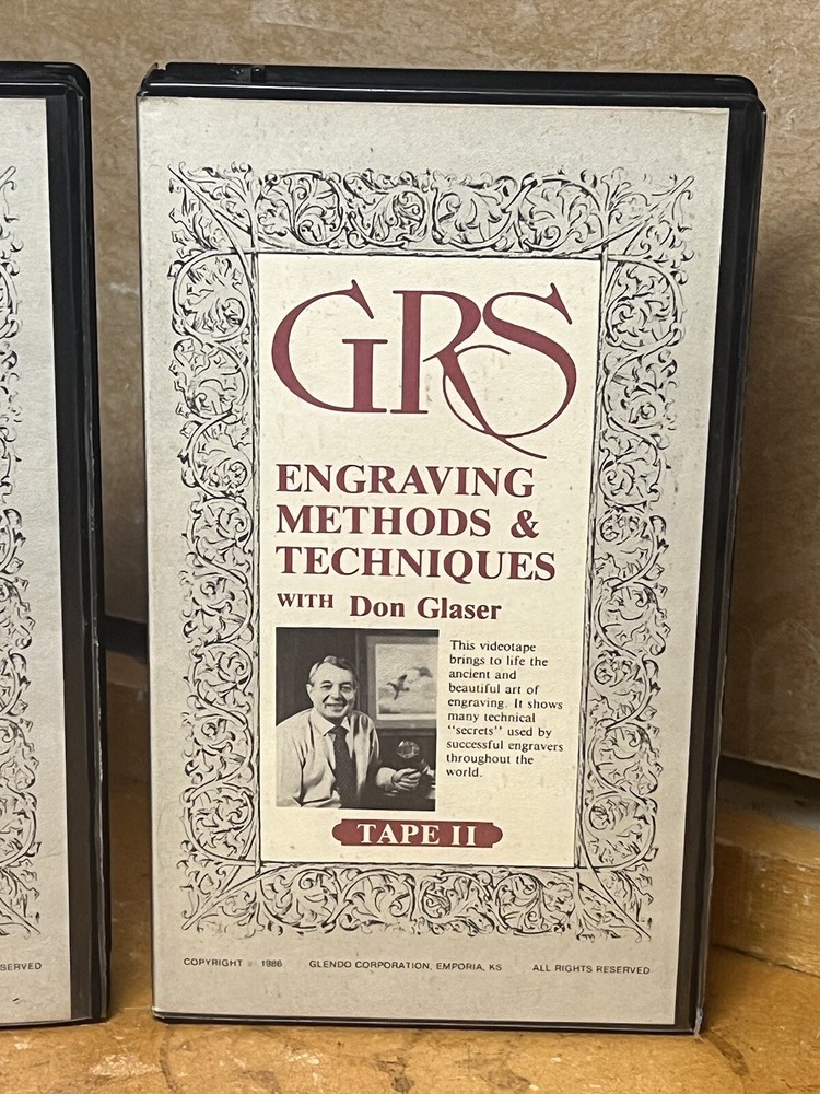 GRS Engraving Methods & Techniques VHS Tape by DON GLOSER ~