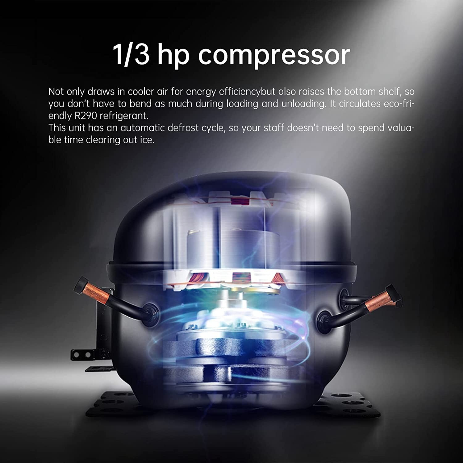 Commercial Reach In Refrigerator, Cooler, Fridge, 48 Inch 2 Solid Door, 36 Cu.ft