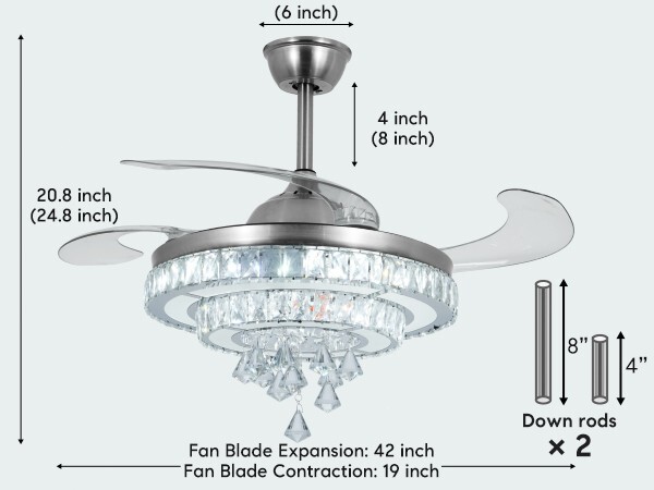 42'' Ceiling Fan with LED Lights