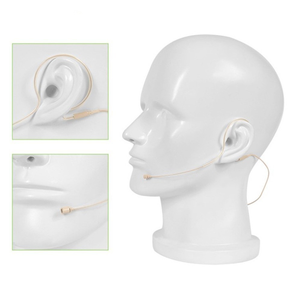 Single Earhook Headset Mic Headworn Microphone For Stage Lecturers Lightweight
