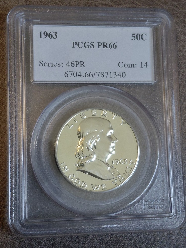 1963 PCGS Proof 66 Silver Franklin Half