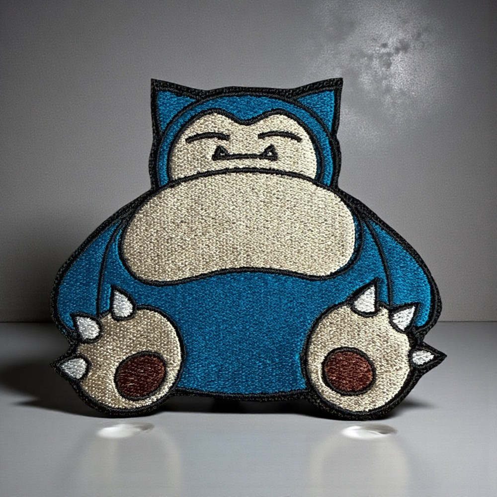 Snorlax Pokemon Embroidery Patch Multi Sizes 2.86" - 4.75"