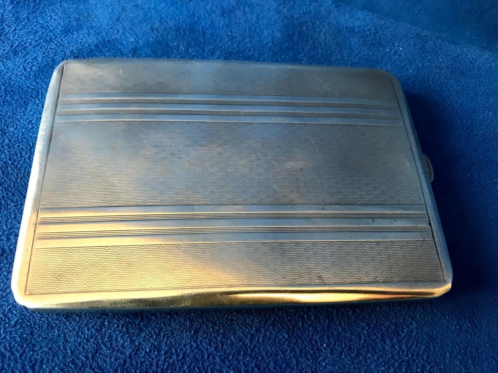 Antique Enamel on Sterling Silver Cigarette Case