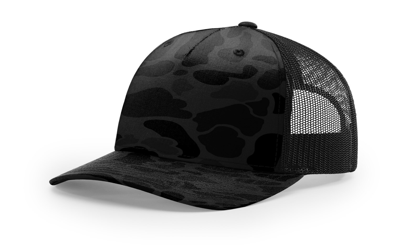 Richardson 112FP 5 Panel Trucker Cap Adjustable Duck Camo Hat
