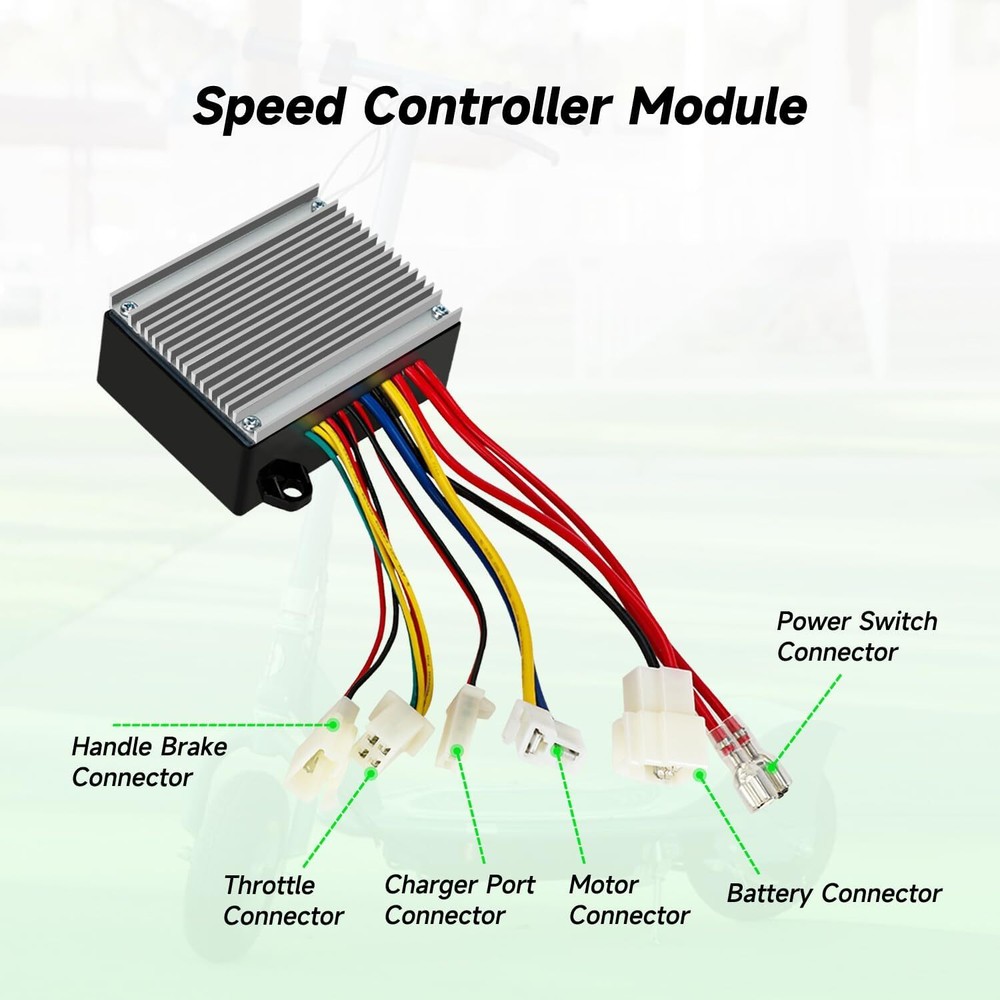 24V Controller and Throttle Grip Kit For Razor E200 E300 MX350 Electric Scooter