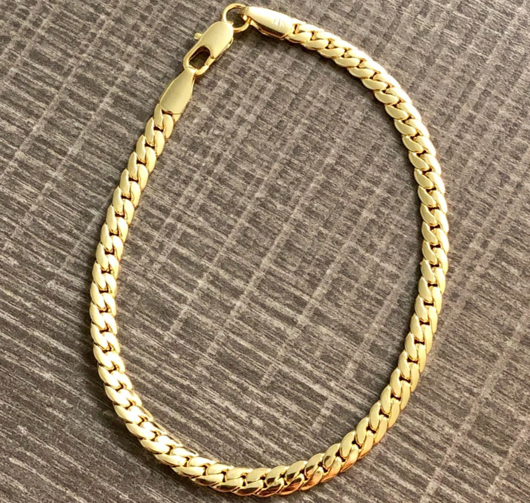 Heavy Men's 14k Gold Stamped Miami Cuban Link Bracelet 8" Inches 5MM