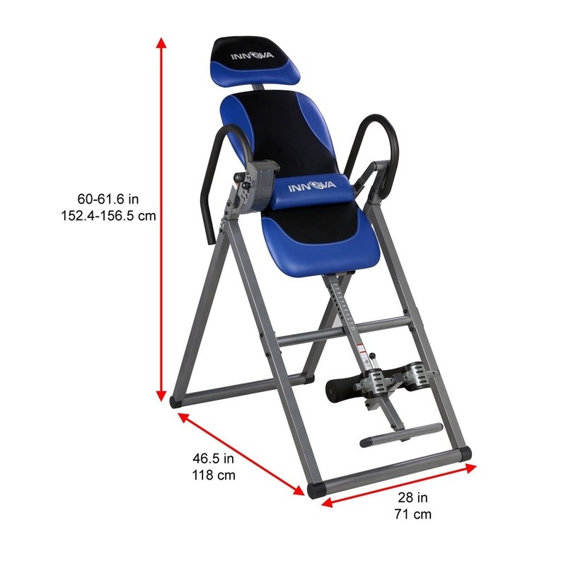 Heavy Duty Inversion Table Adjustable Pin System Ergonomic Ankle Support Relief