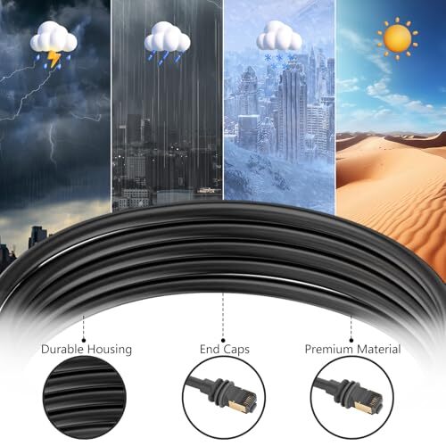 Compatible Starlink Gen 3 Cable Starlink V3 Cable Rectangular 49.2FT/15M