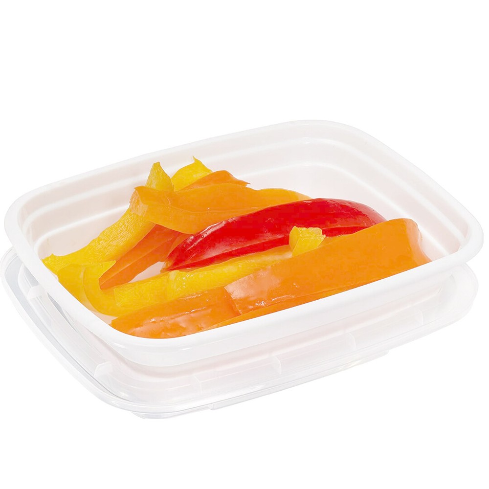 600 Pack - White Meal Prep Containers Rectangle Containers with Lids 12 oz.