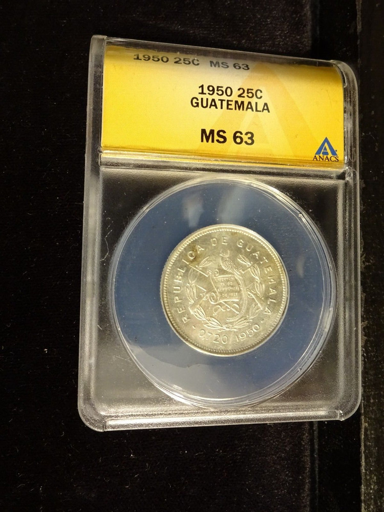 1950 25 Centavos MS 63