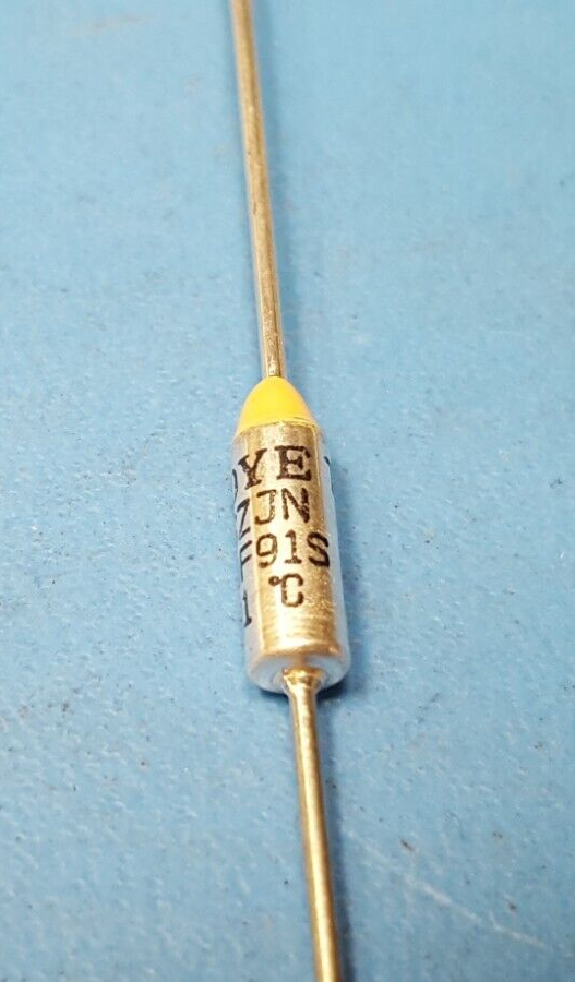 Thermal Cutoff (TCO), DF91S, DYE, 91°C (196°F) Axial, 15A/120V 10A/250V (2 pcs)