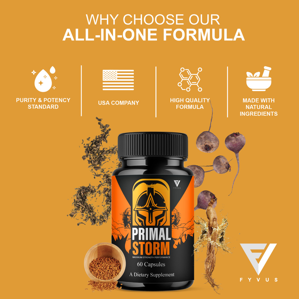 Primal Storm Performance Support, PrimalStorm Capsules (60 Capsules)
