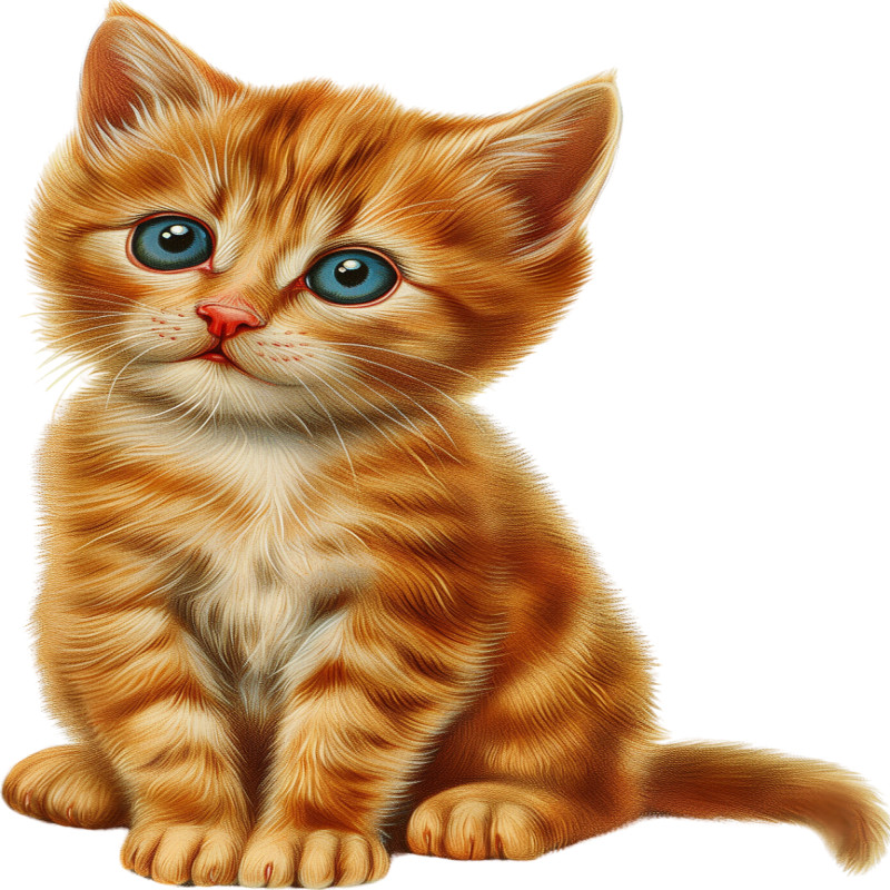 30 Custom Cute Ginger Kitten Personalized Address Labels