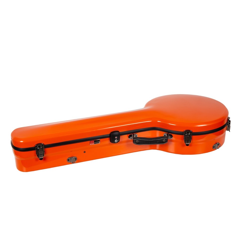 Crossrock Banjo Case-Fits Mastertone & Most 5-String Styles, TSA Lock-Orange