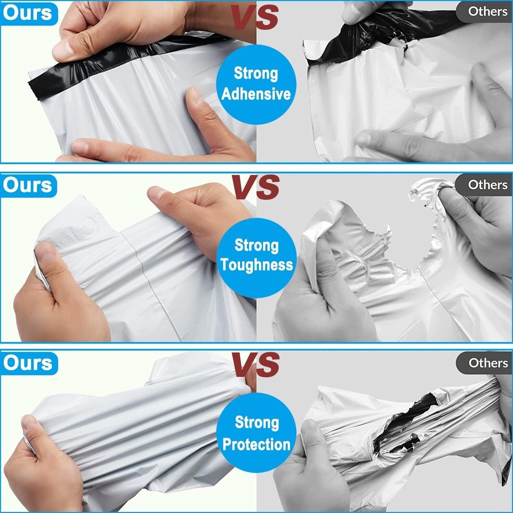 Poly Mailer Envelope,Self-Adhesive Tear-Proof Mailing Envelopes 2.5 Mil Thicknes