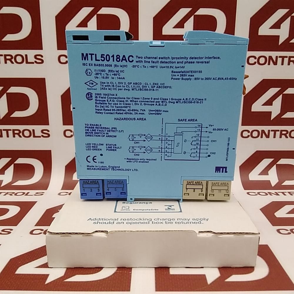 MTL5018AC | MTL | Proximity Detector Interface, 2 Channel, Opened