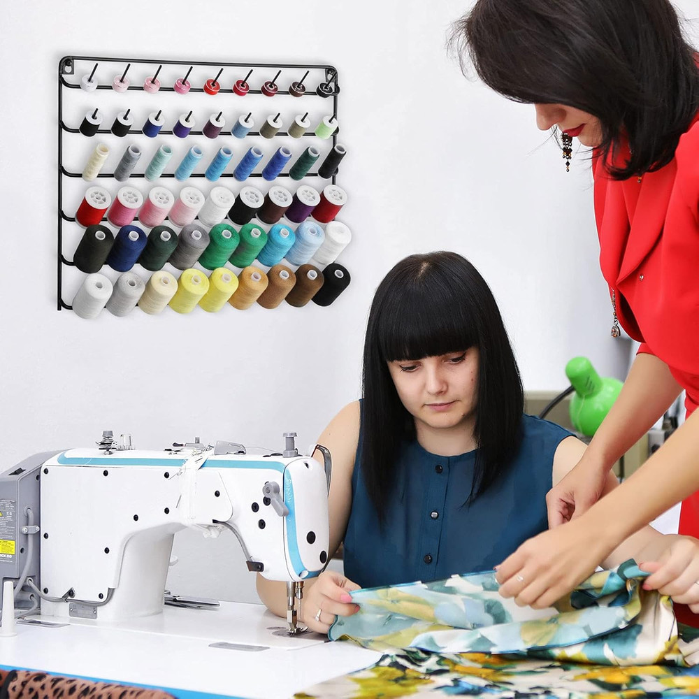 Thread Holder Wall 54 Spools Thread Rack Embroidery Spool Thread Organizer Wall