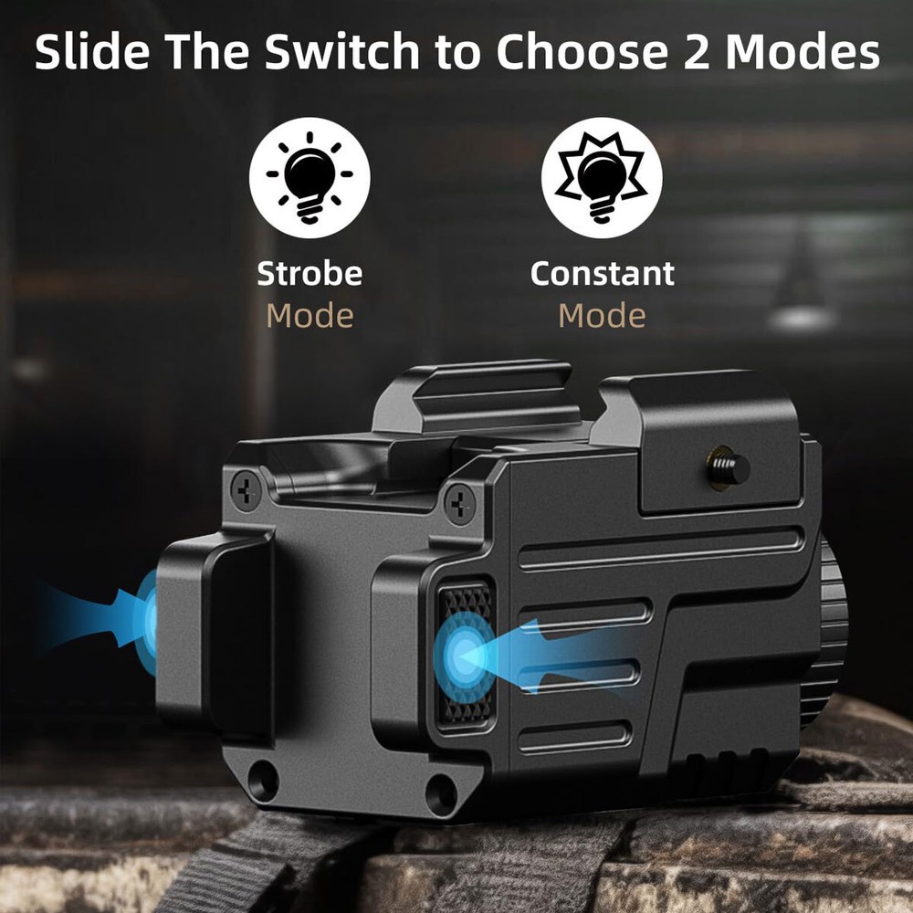 Pistol Light w/ Strobe Function for Guns Handguns 800 Lumens Tactical Flashlight
