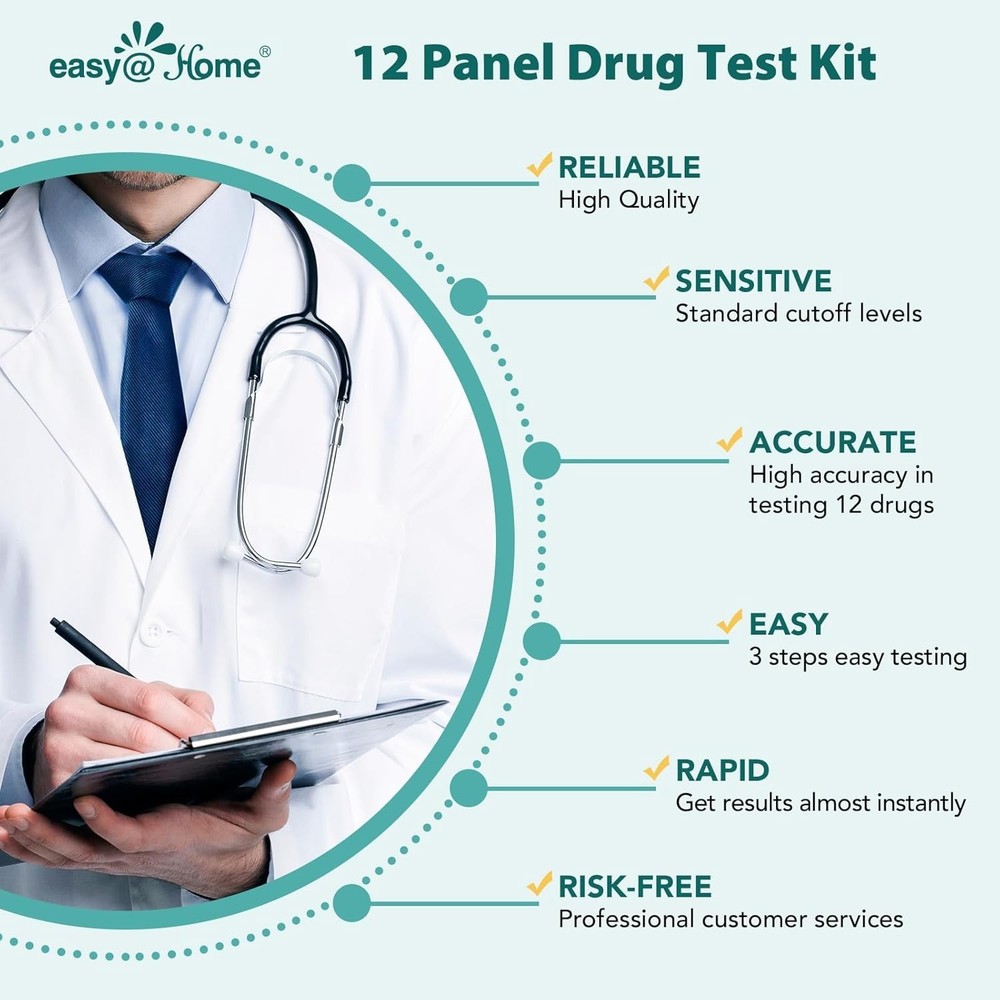 Fast and Accurate 6 Pack Urine Kits - Perfect for Home or Workplace Testing