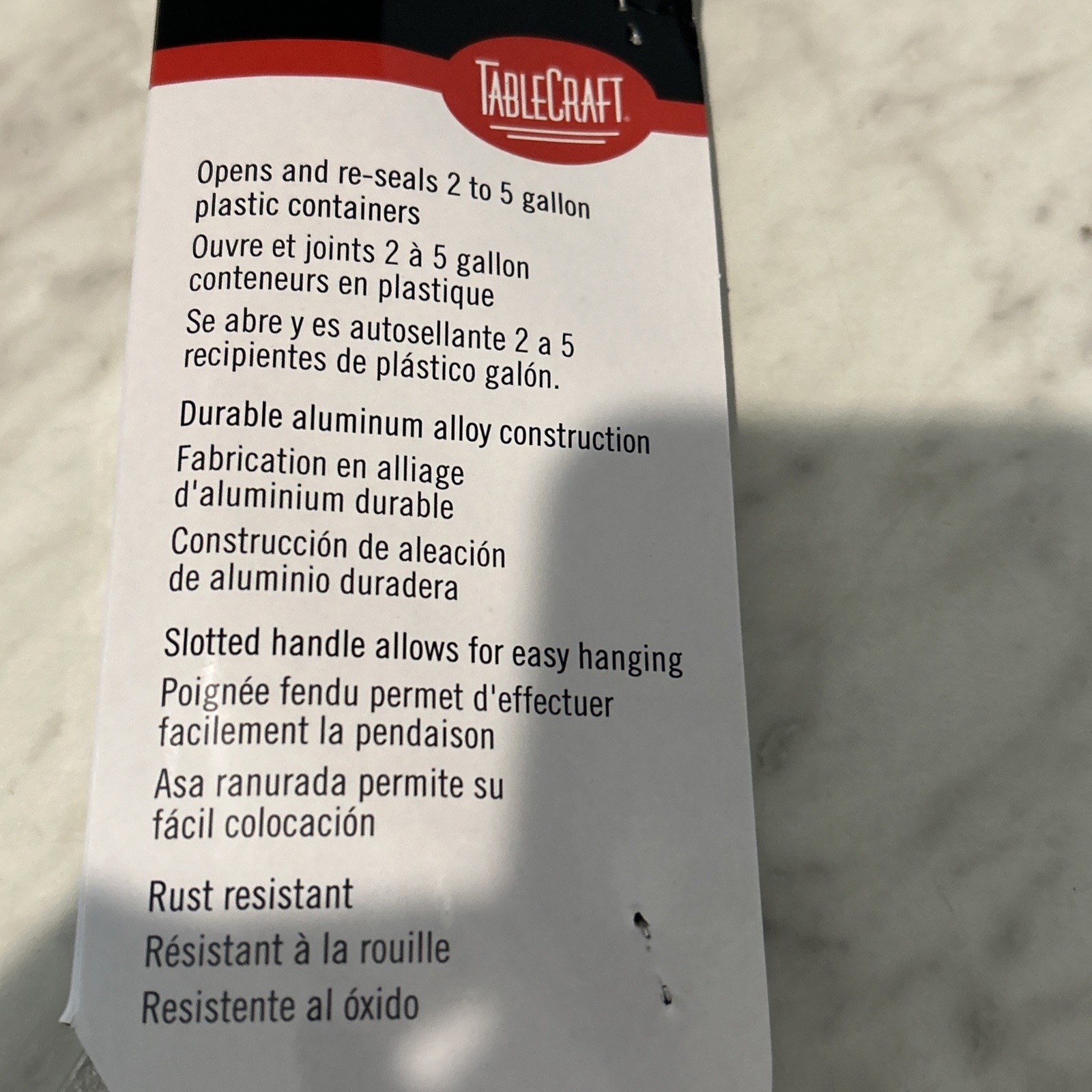 TableCraft 15 Cast Aluminum 16" Pail Opener