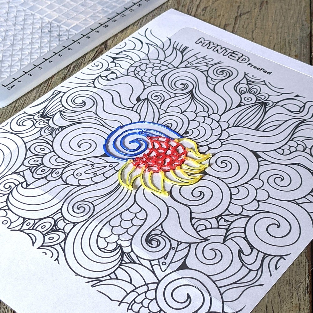 MYNT3D 3D Pen Mat Kit, DesignPad + FreePad,Black medium, Black