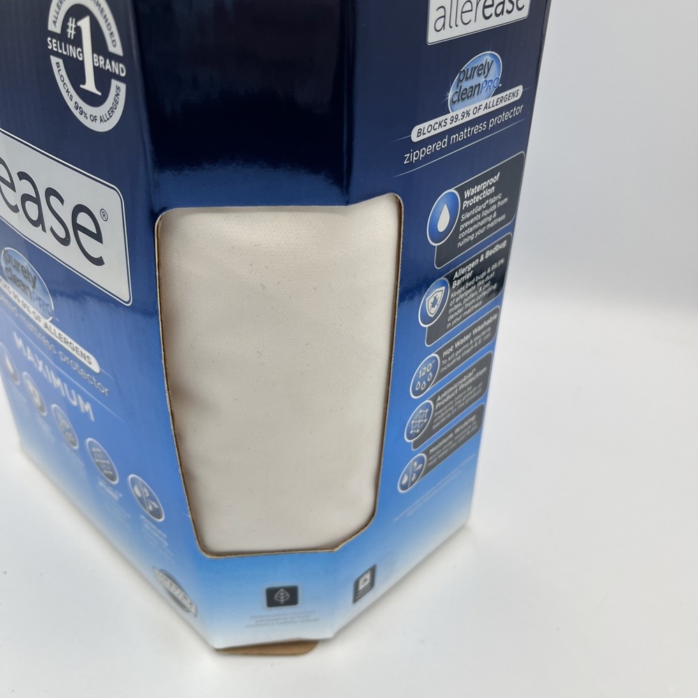 Full Size AllerEase Maximum Mattress Protector - White NEW