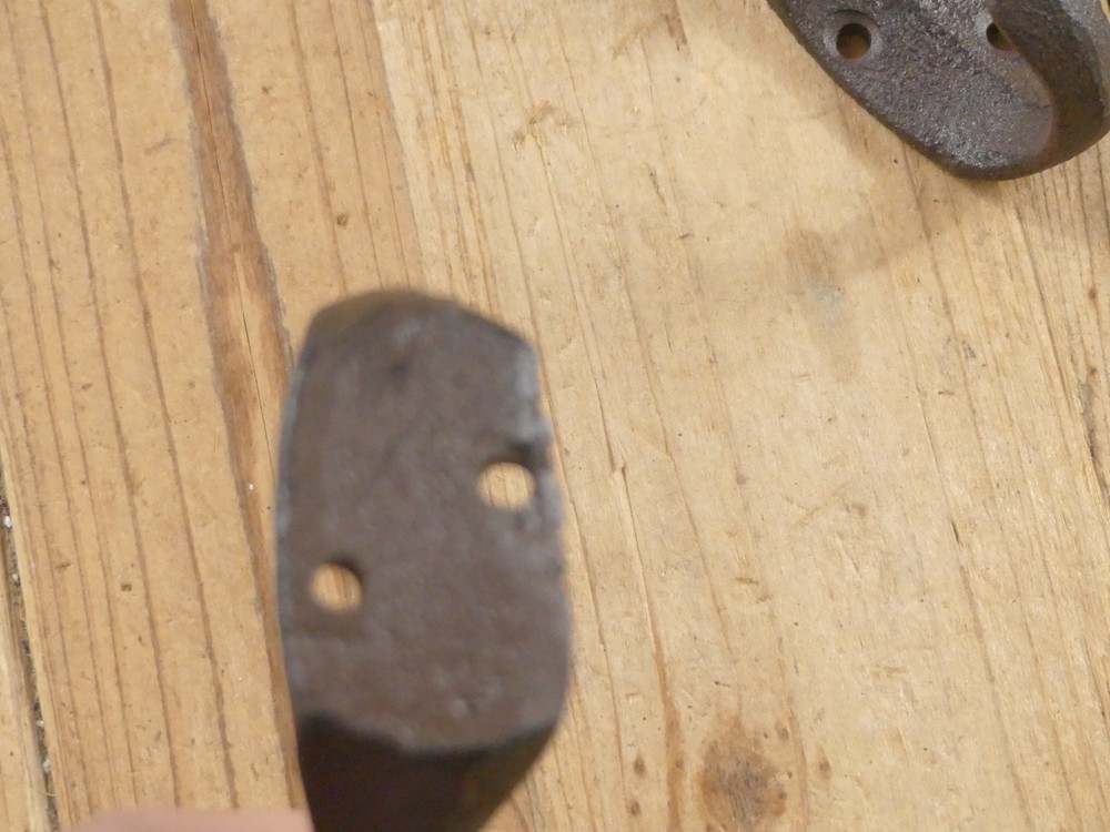 2 Coat Hooks Hat Hook **ROUGH CASTING** Hall Tree 3" Rustic Cast Iron