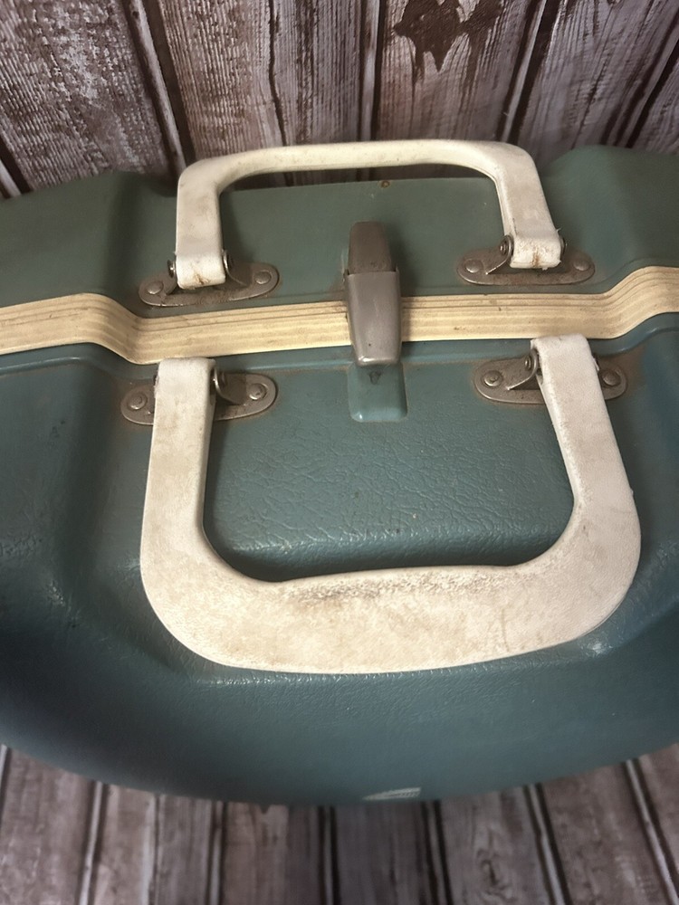 Vintage Gladding Bowling Ball Hard Case Blue With White Handles