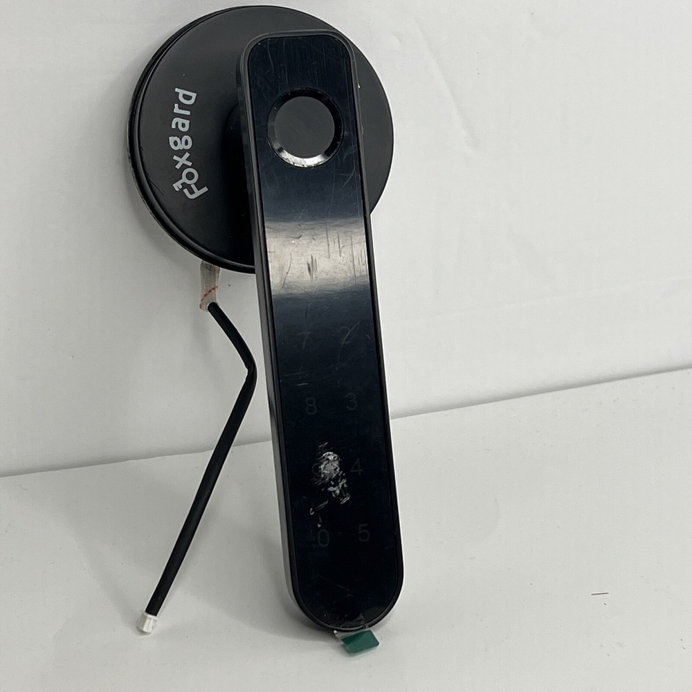 HANDLES ONLY Foxgard Matte Black Biometric Code Keyless Entry Fingerprint Handle