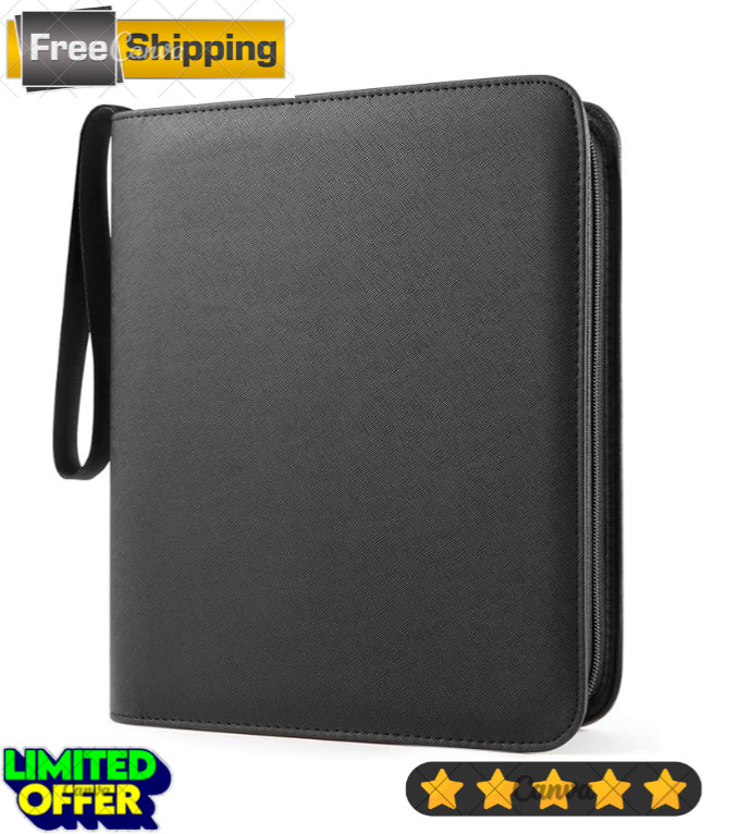 Top Loader Binder 4 Pocket for 144 Toploaders, Side Loading Toploader...