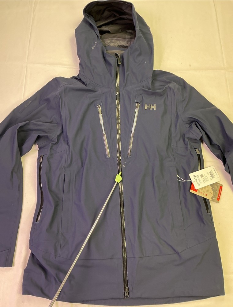 Helly Hansen Men's Alpha Long Ski Shell Jacket-Navy Blue-Size: L