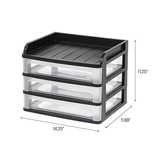 DDS-M3 Medium Desktop Drawer System, Black