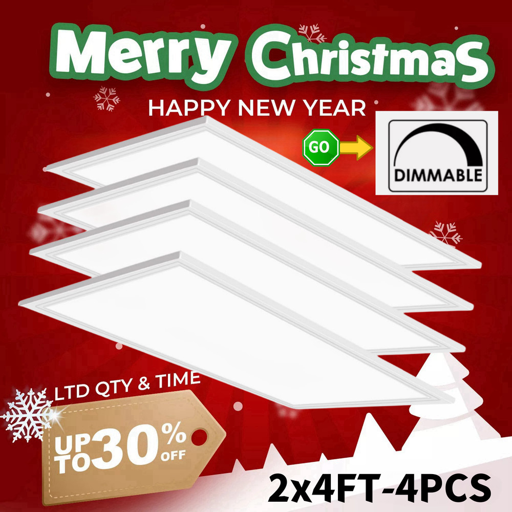 4x2ft LED Flat Panel Recessed Light 8400LM Dimmable Drop Ceiling Troffer Fixture