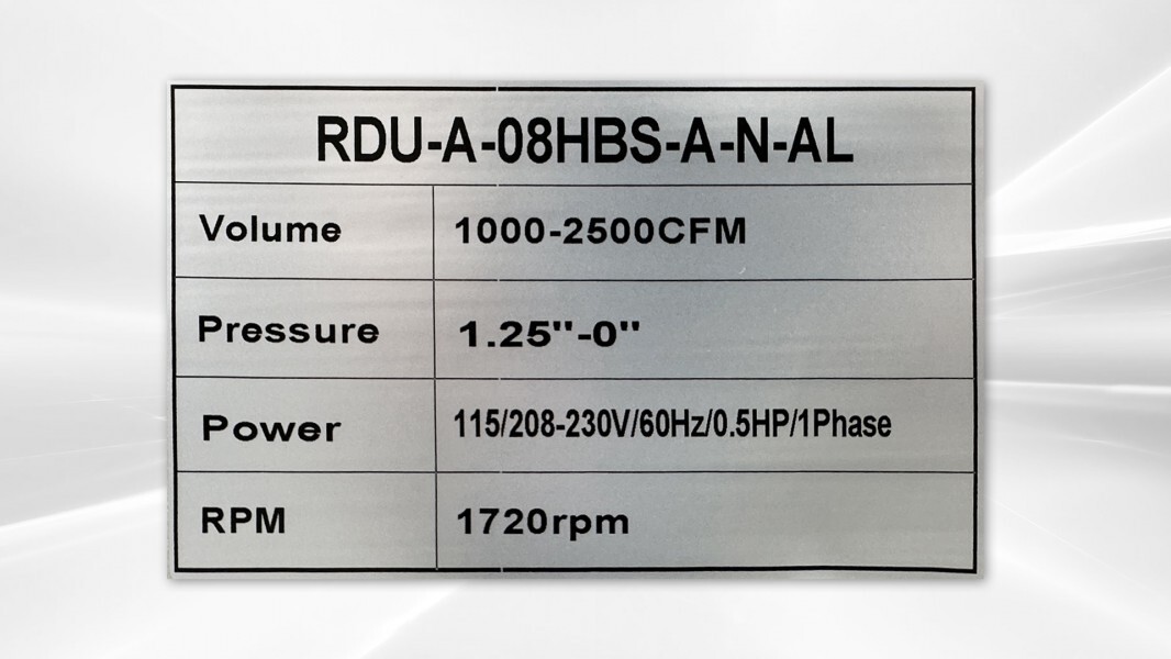 NEW Commercial Exhaust Fan Restaurant Supply .5HP 900-2000 CFM 110V 60HZ NSF