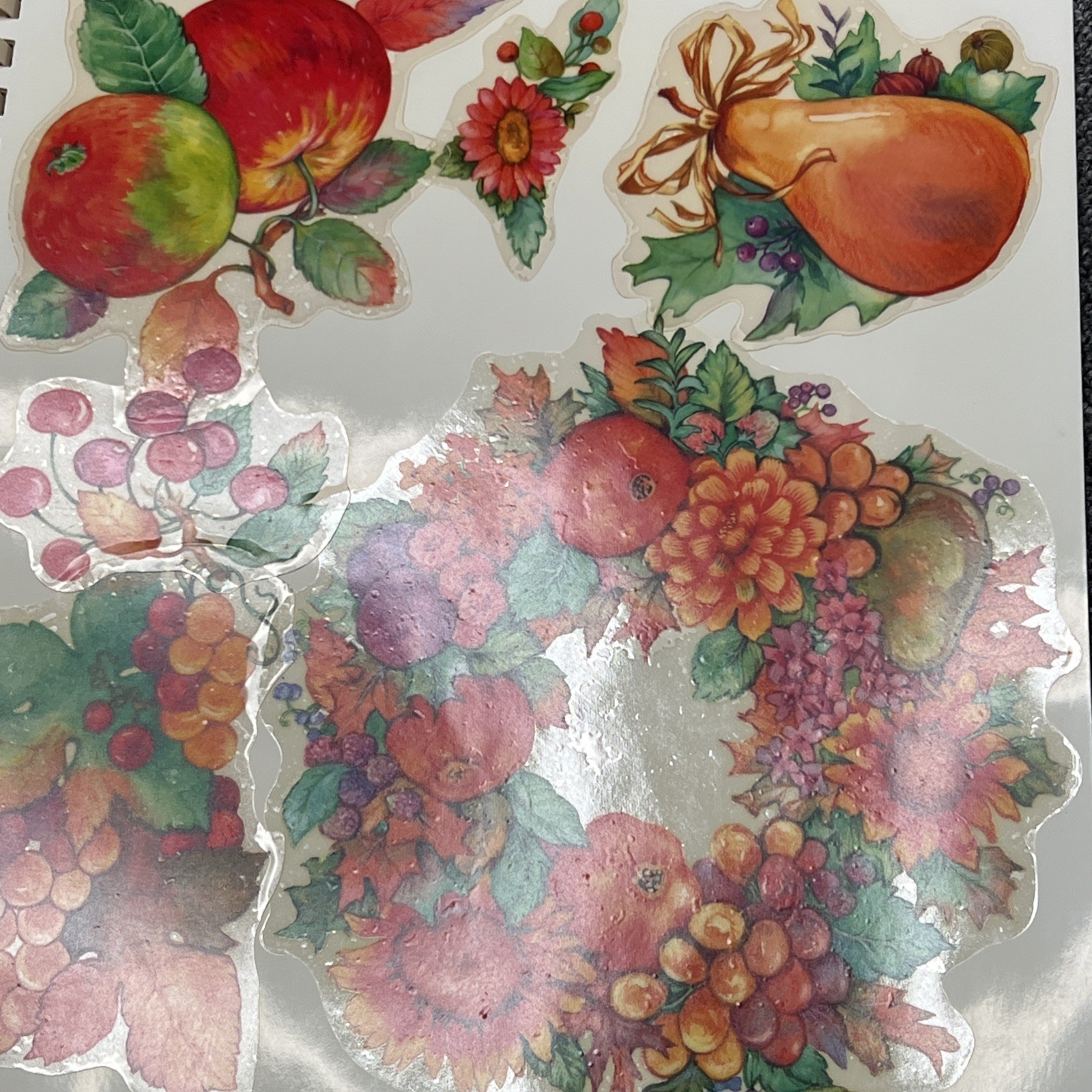 Vintage Current Inc Vinyl Clings Storage Book Holiday Stickers 1990s