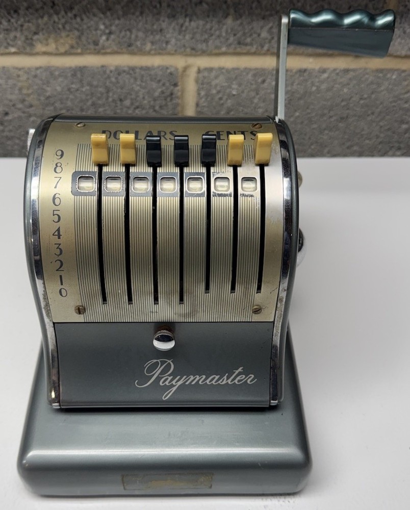 Paymaster S 600 Vintage Check Writer Machine With Key Unique