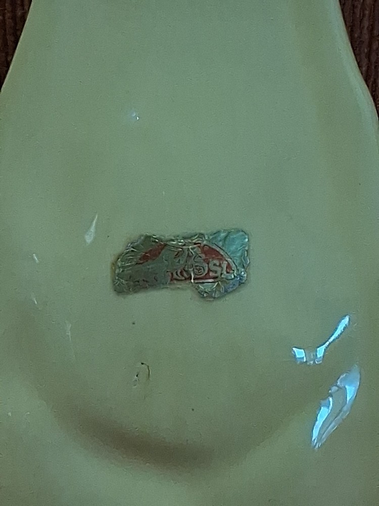 Cactus & Bird Design Ceramic Spoon Rest Yellow